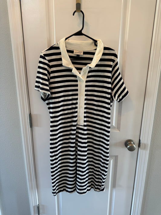Universal Thread Stripe Knit Mini Shirt Dress Women’s Medium