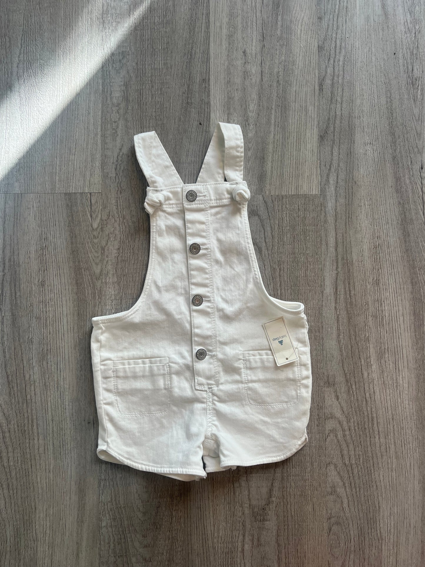 Gap Jean Overalls Baby Girl Size 18-24M White