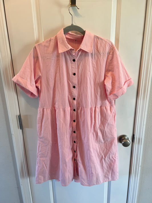 Button Front Shirt Dress Women’s Medium NWT