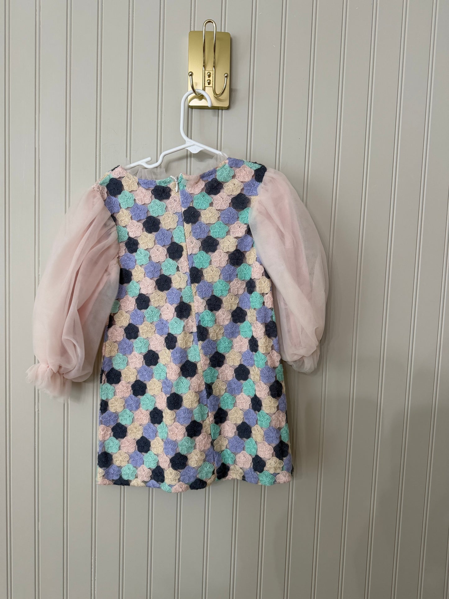 Dress w Puff Sleeves Toddler Size 4T