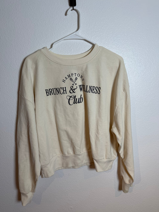 Hamptons Graphic Sweatshirt Women’s Large Cream