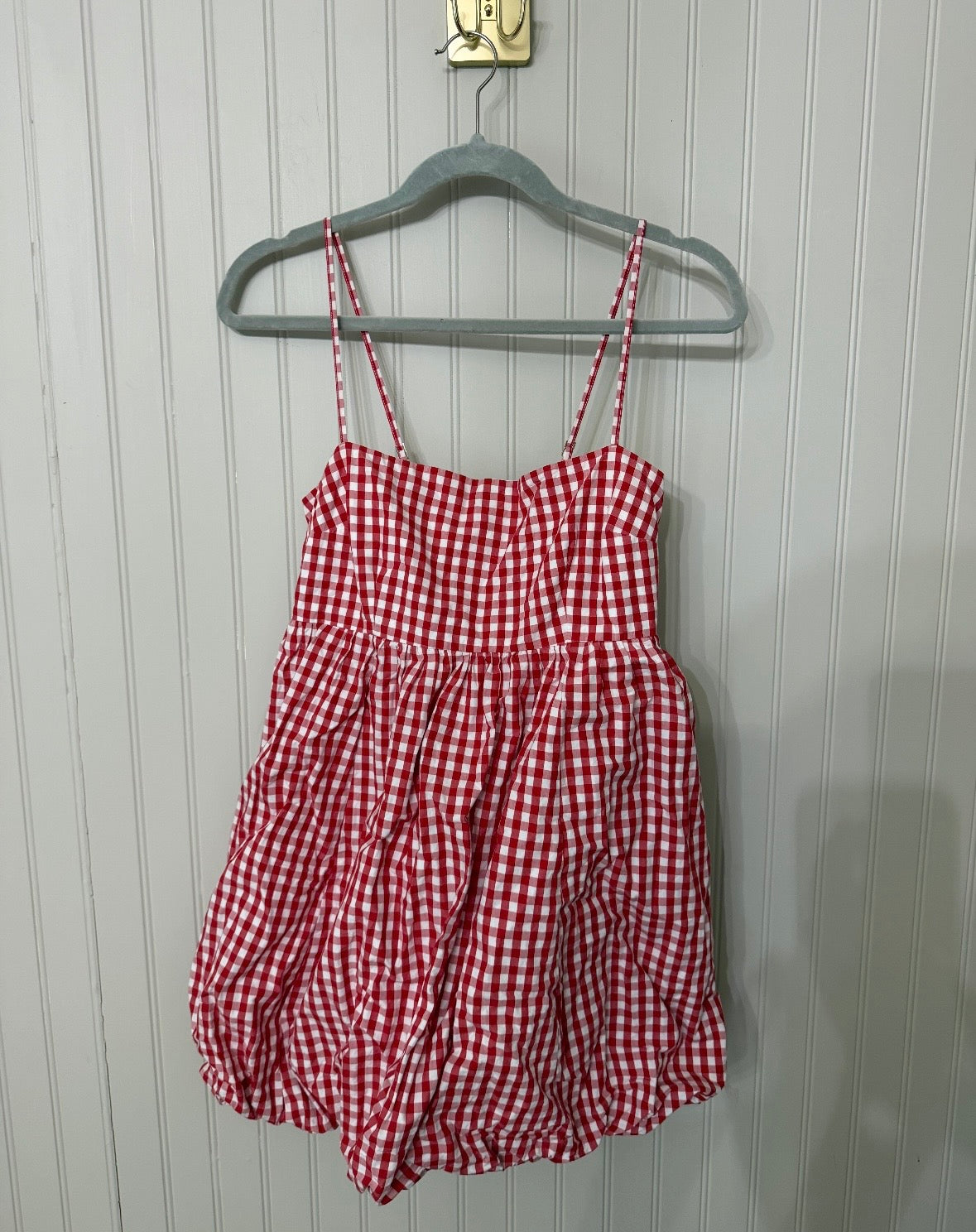 Abercrombie & Fitch Gingham Dress Women’s Medium Red