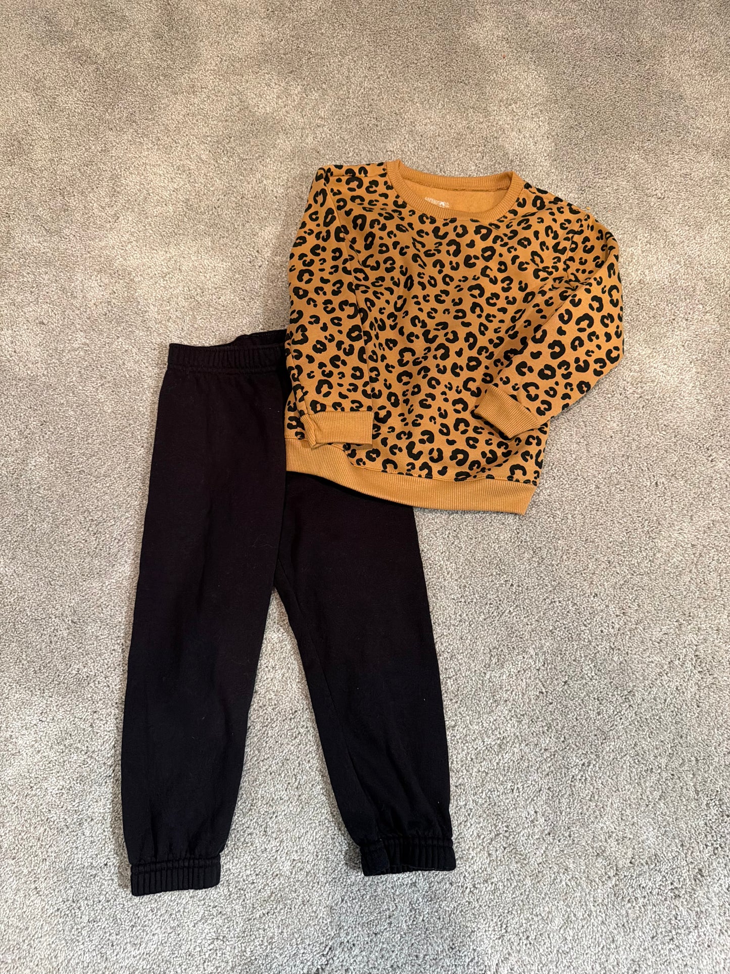 Toddler girl cheetah set size 4/5T