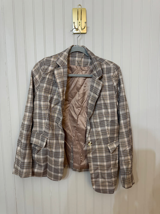 Plaid Blazer Women’s Small Tan