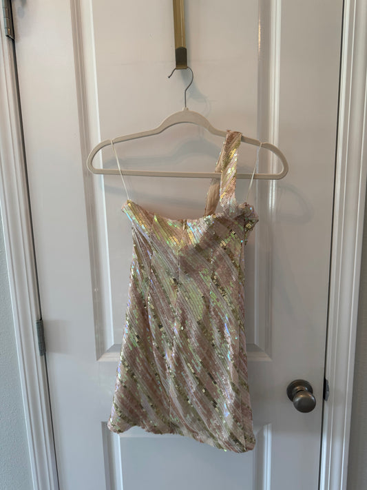 Revolve Superdown Cicely Mini Dress Women’s XS NWT Rose Gold