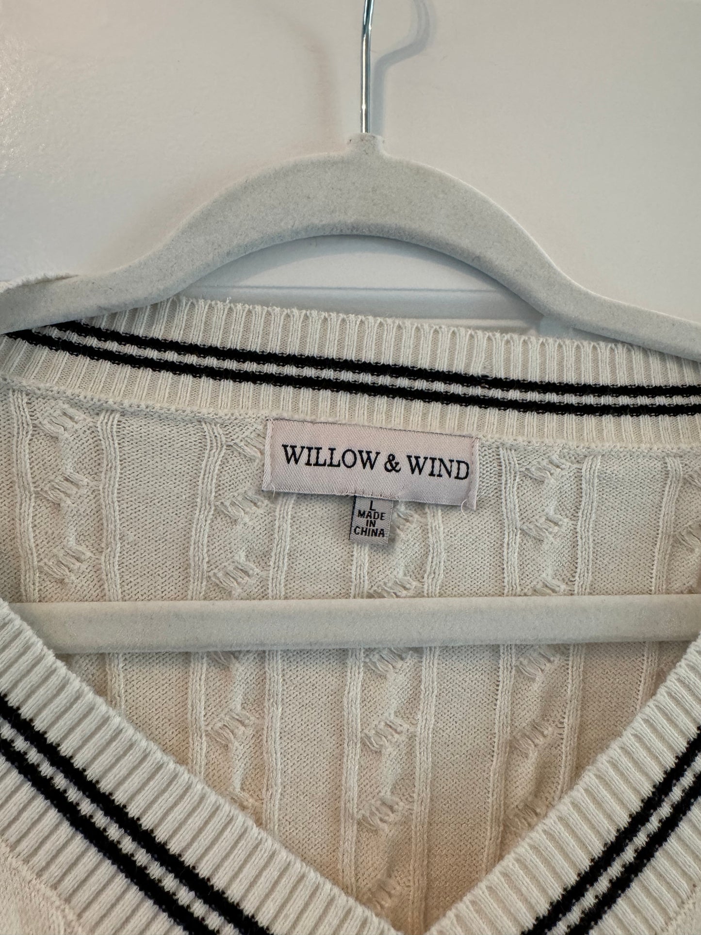 Willow & Wind Knit Tennis Matching Set Women’s Size Large Cream