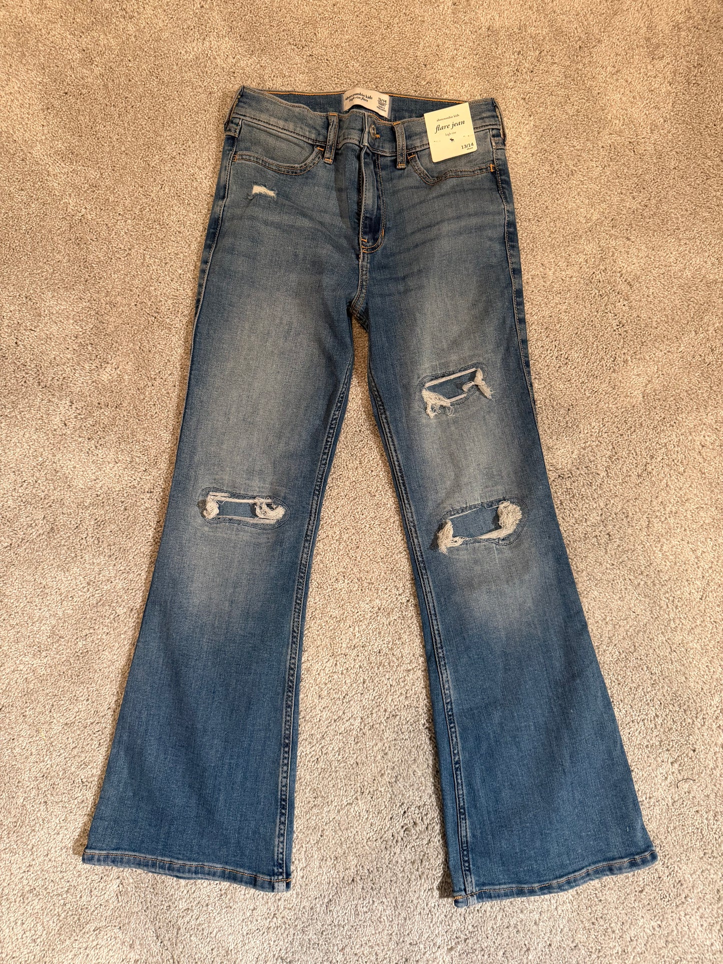 Abercrombie & Fitch Flare Jeans Girl’s Size 13/14 Short NWT