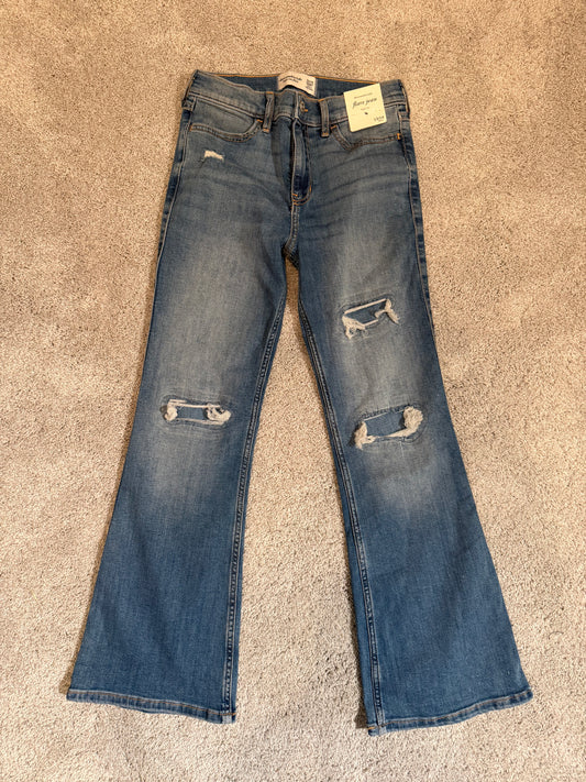 Abercrombie & Fitch Flare Jeans Girl’s Size 13/14 Short NWT