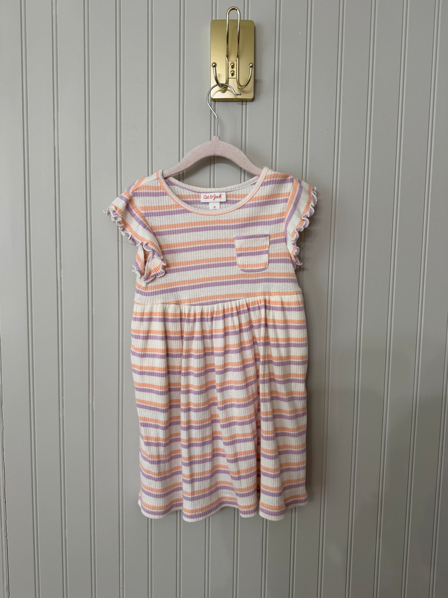 Cat & Jack Stripe Dress Toddler Size 4T