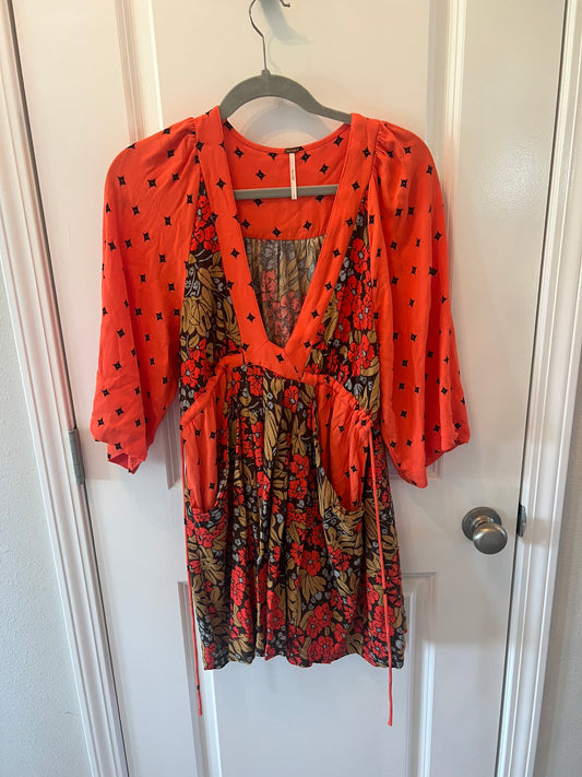 Free People Tallulah Dress Women’s Size Small Orange