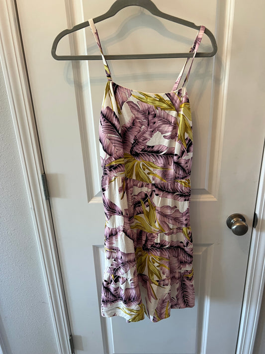 Loft Floral Tropical Dress Women’s Size 2 White