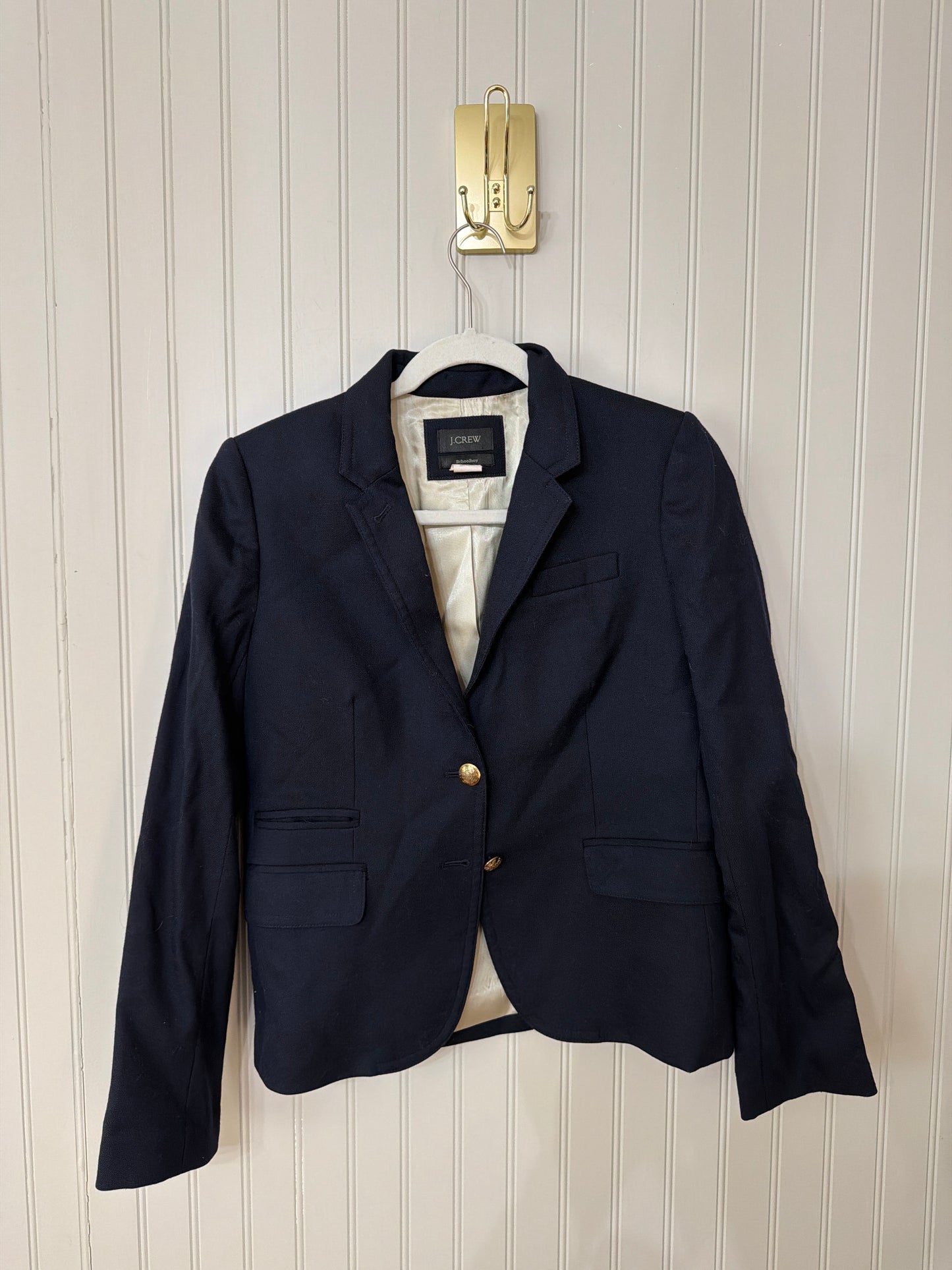 J Crew Schoolboy Wool Blazer Women’s Size 6 Navy