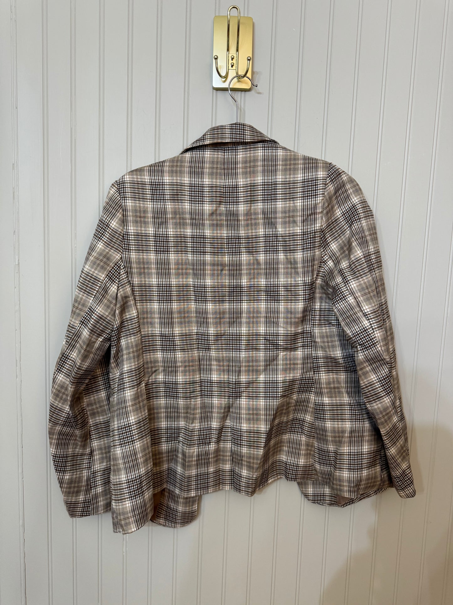 Plaid Blazer Women’s Small Tan