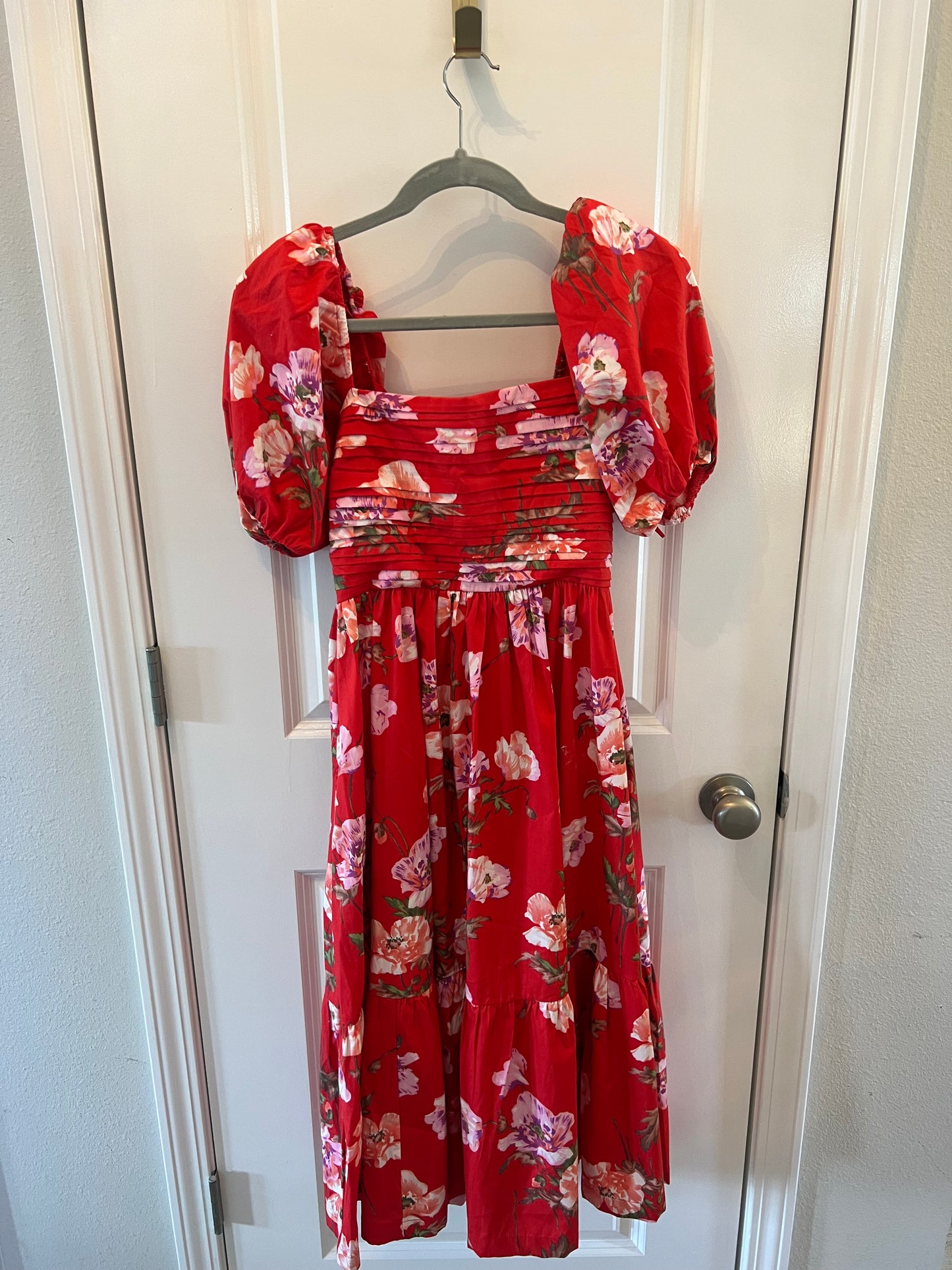 Abercrombie & Fitch Floral Red Dress Size XSP