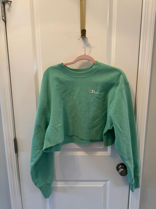 Champion Cropped Sweatshirt Women’s Large Green