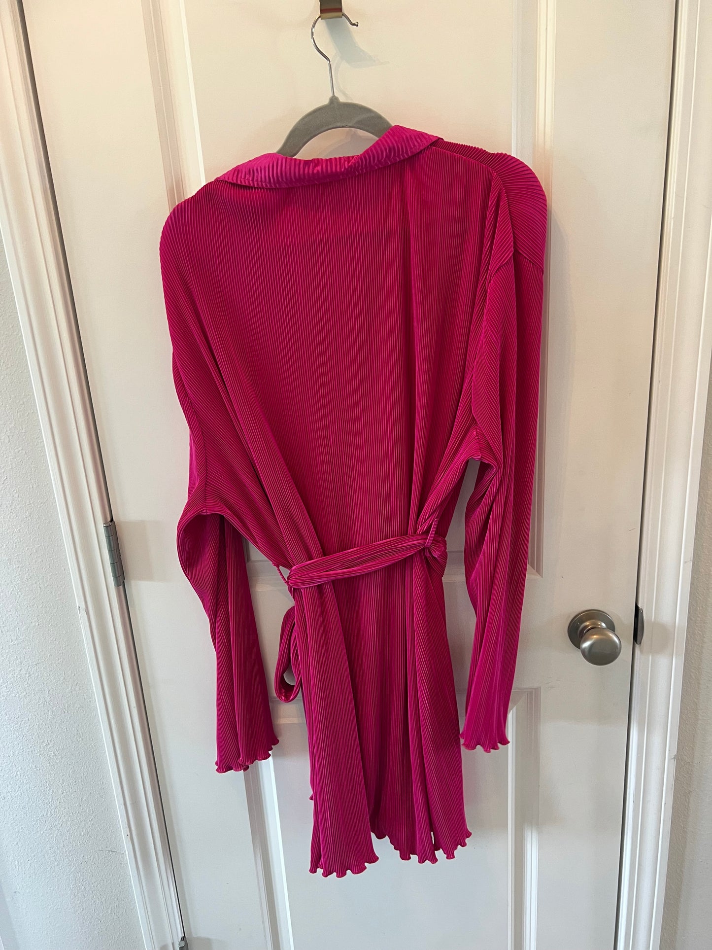 Peppermayo Pleated Shirt Dress Women’s Size 2X 16 Magenta