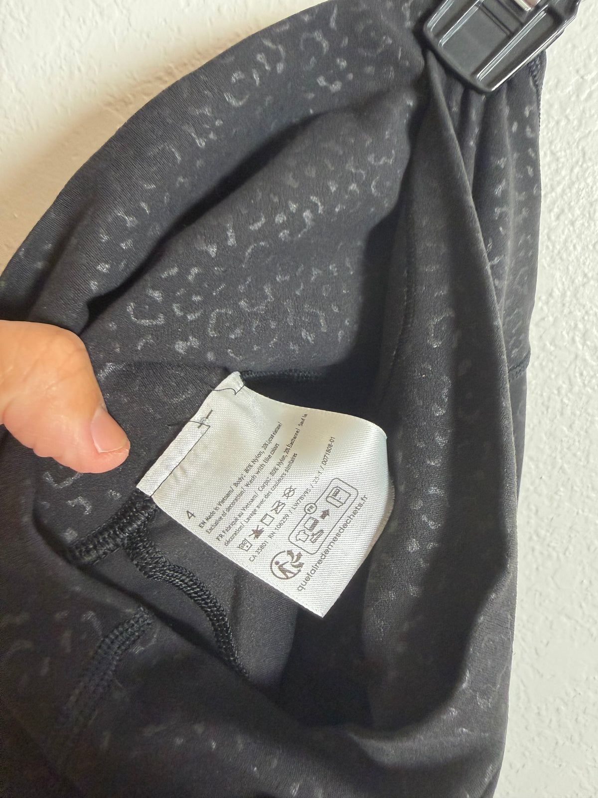 Lululemon Black Pattern Biker Shorts Size 4