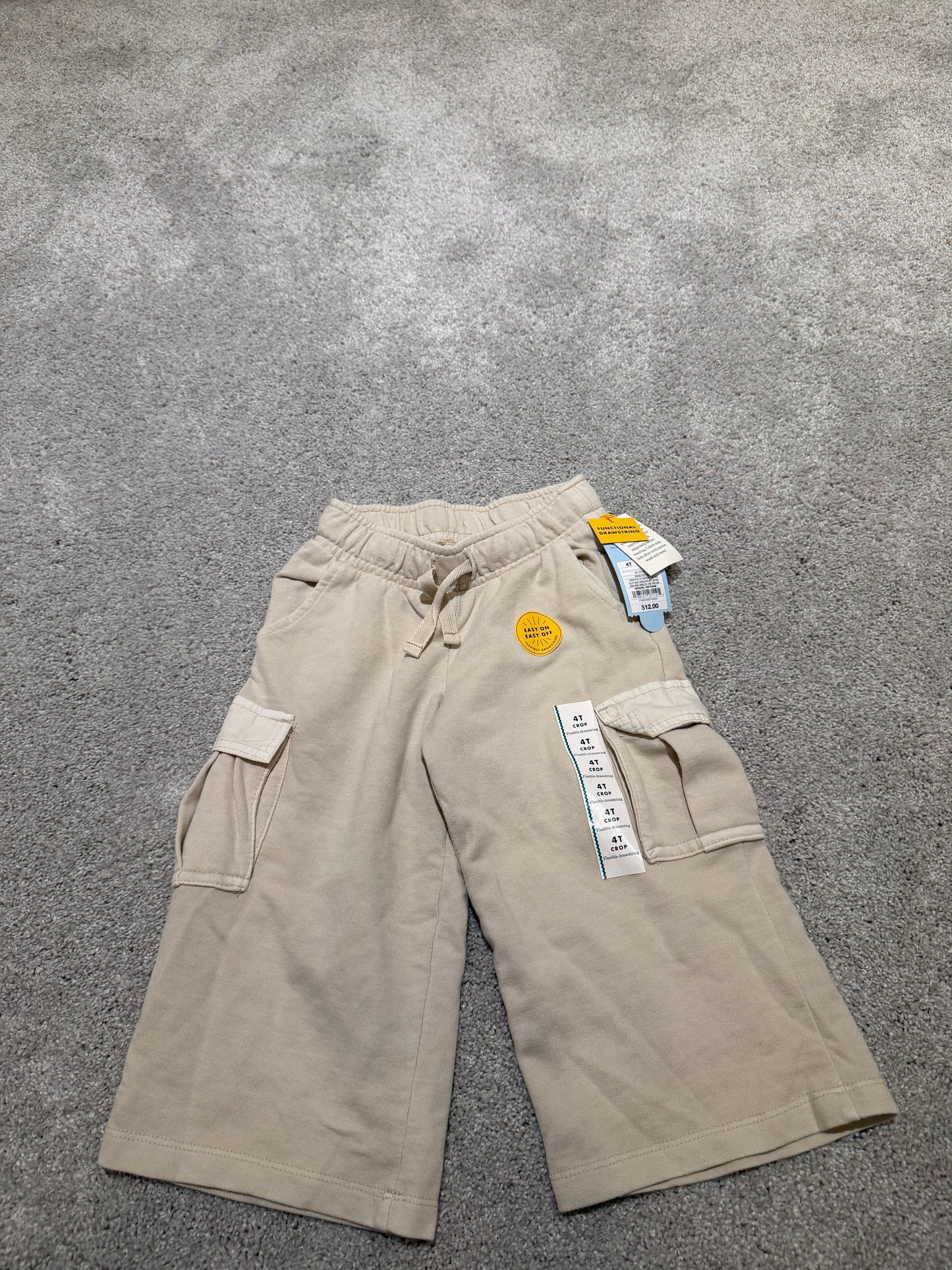 Wide Leg Cargo Pants Toddler Size 4T NWT