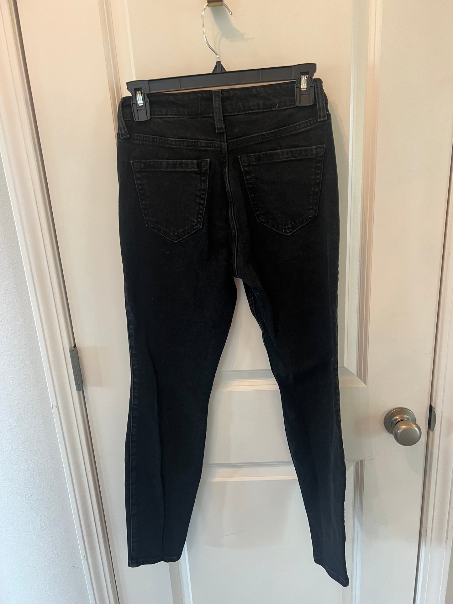 Abercrombie & Fitch The Skinny High Rise Jeans Women's Size 26/2 Reg Black