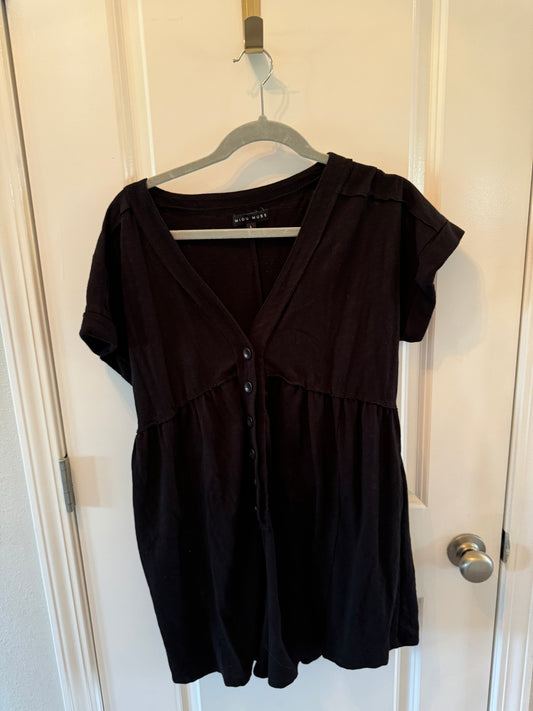 Miou Muse Black Romper Size Large