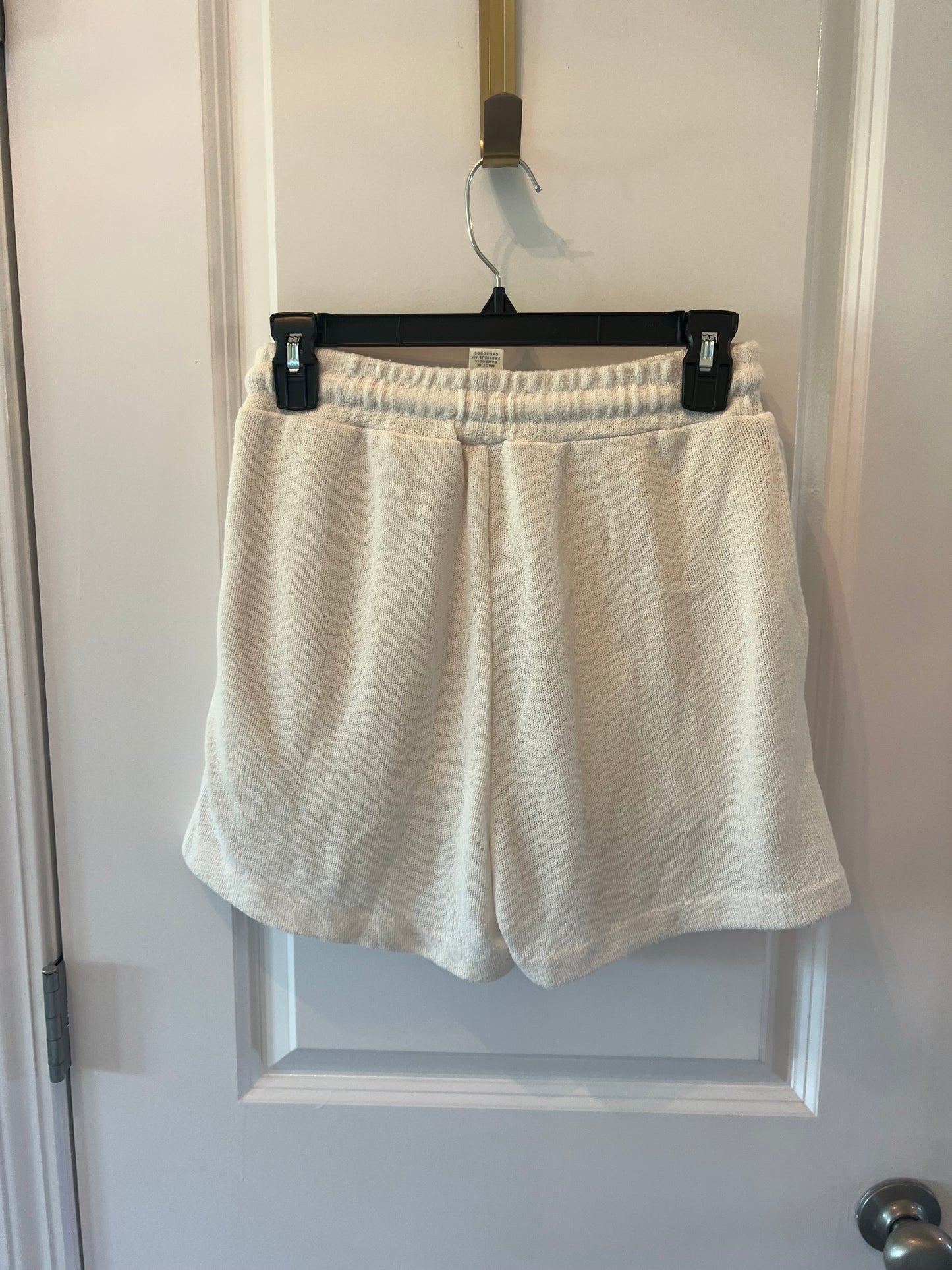 H&M Terry Drawstring Shorts Women’s Size XS White