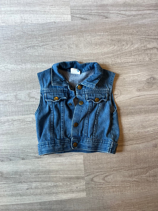 Vintage Hopscotch Jean Vest Baby Size 18M