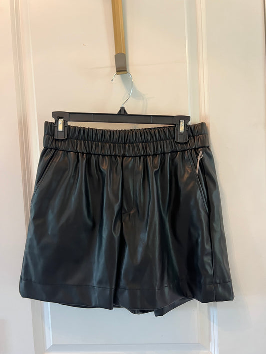 High Rise Faux Leather Shorts Women’s Size Small Black