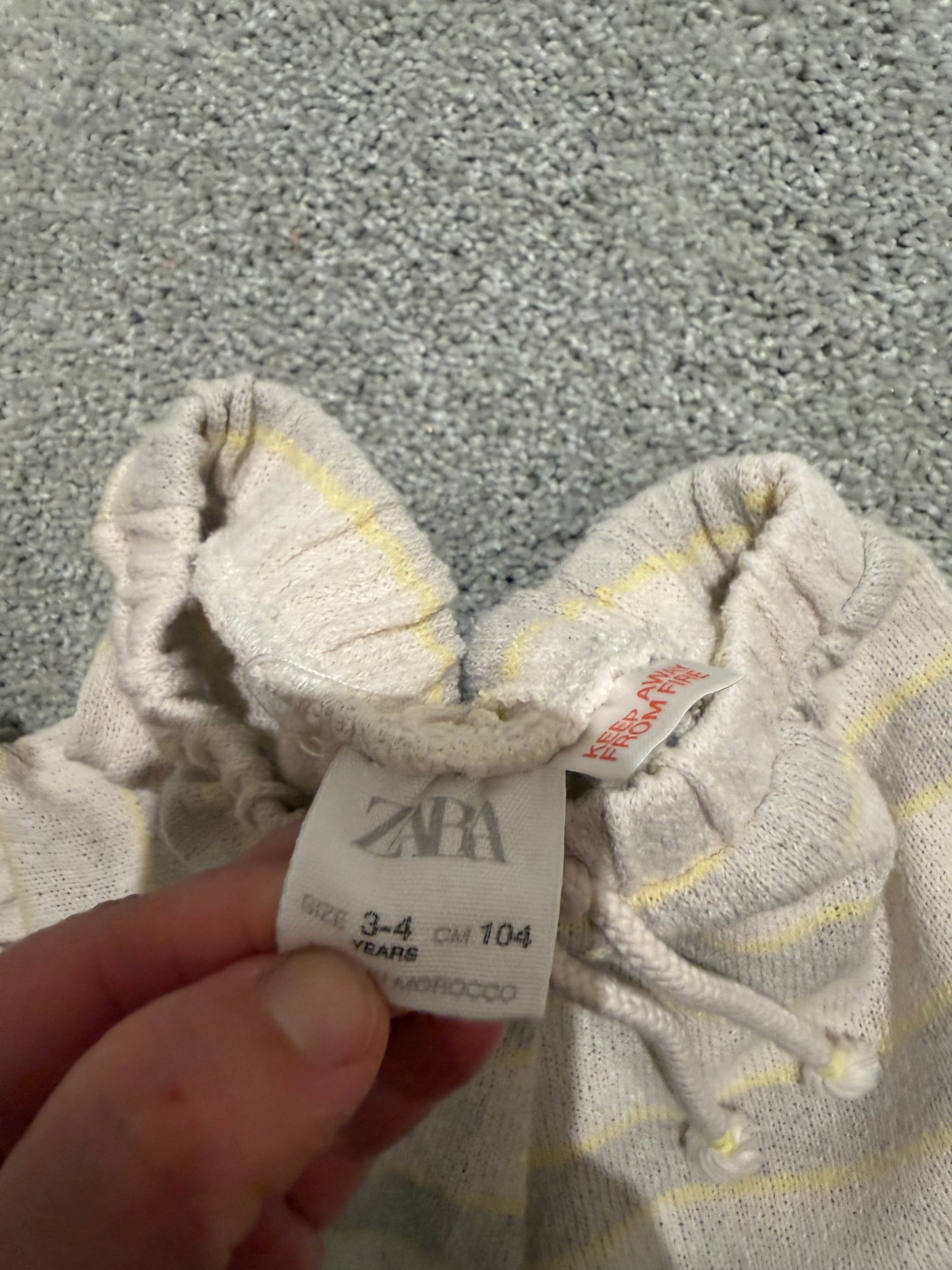 Zara Stripe Matching Set Toddler Size 3-4 Years