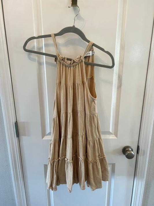 Petal & Pup Tiered Sleeveless Dress Women’s Size 2 Tan