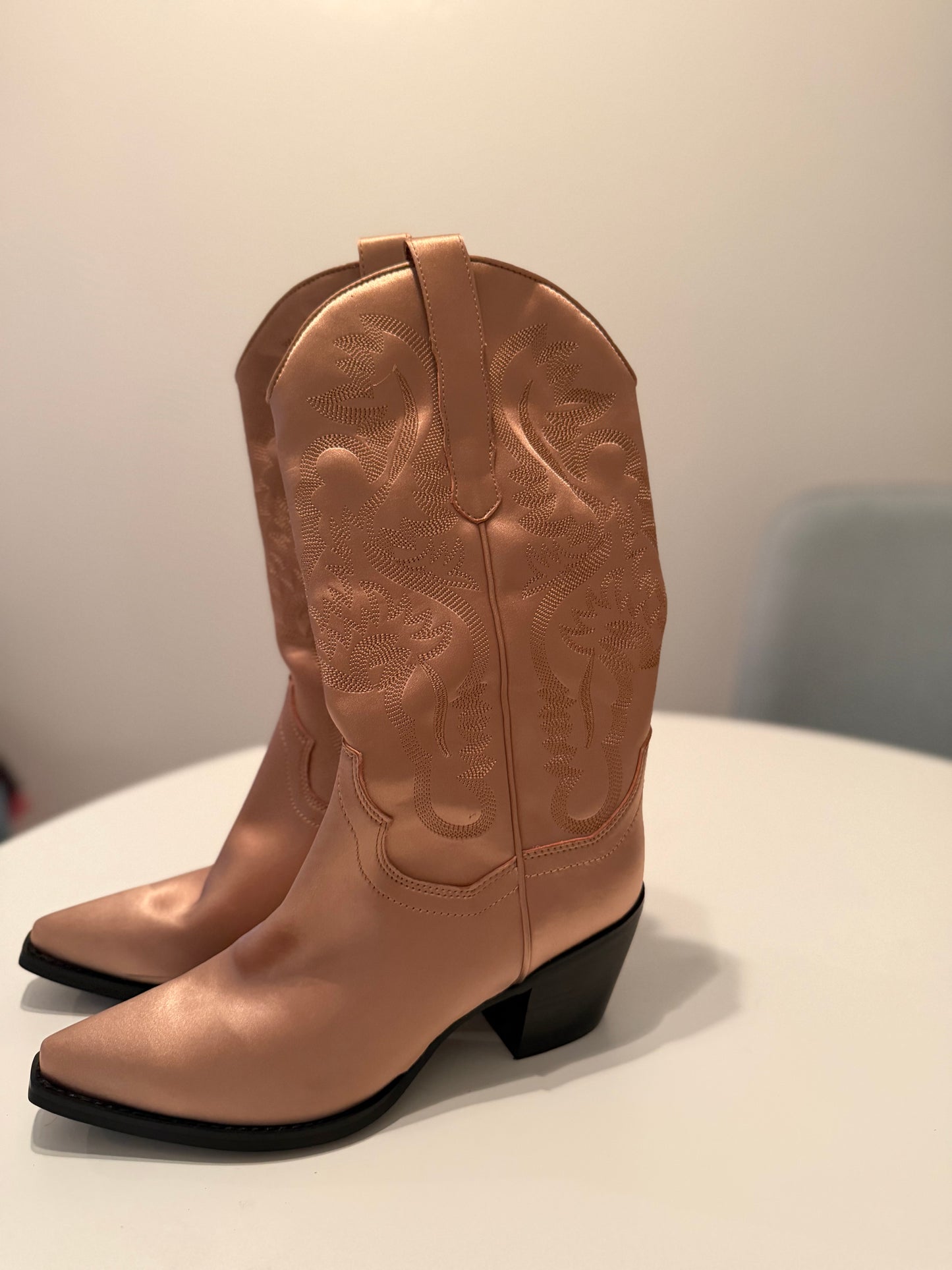 Jeffrey Campbell x Free People Satin Western Boots Women’s 8