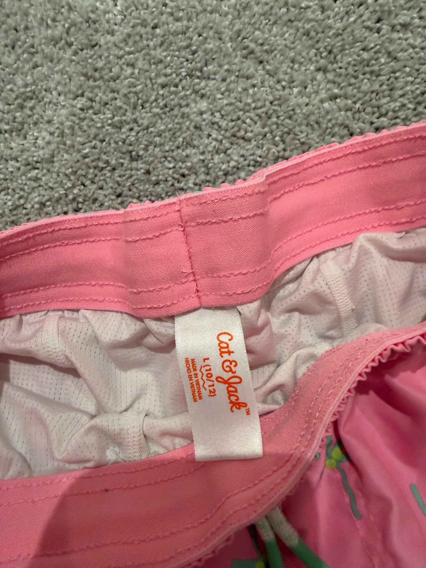 Cat & Jack Swim Trunks Youth Size Large Pink