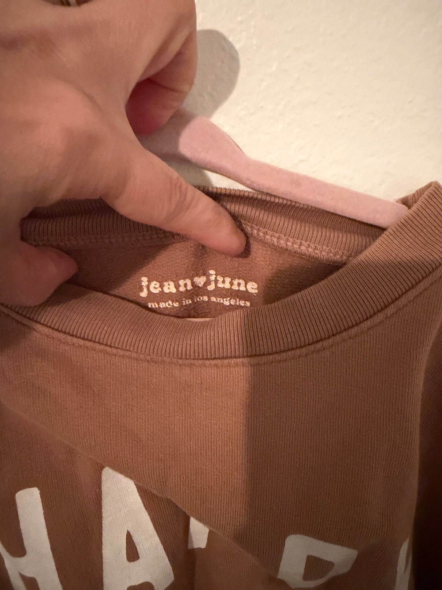 Jean + June Happy Sweatshirt Toddler Size 4 Brown