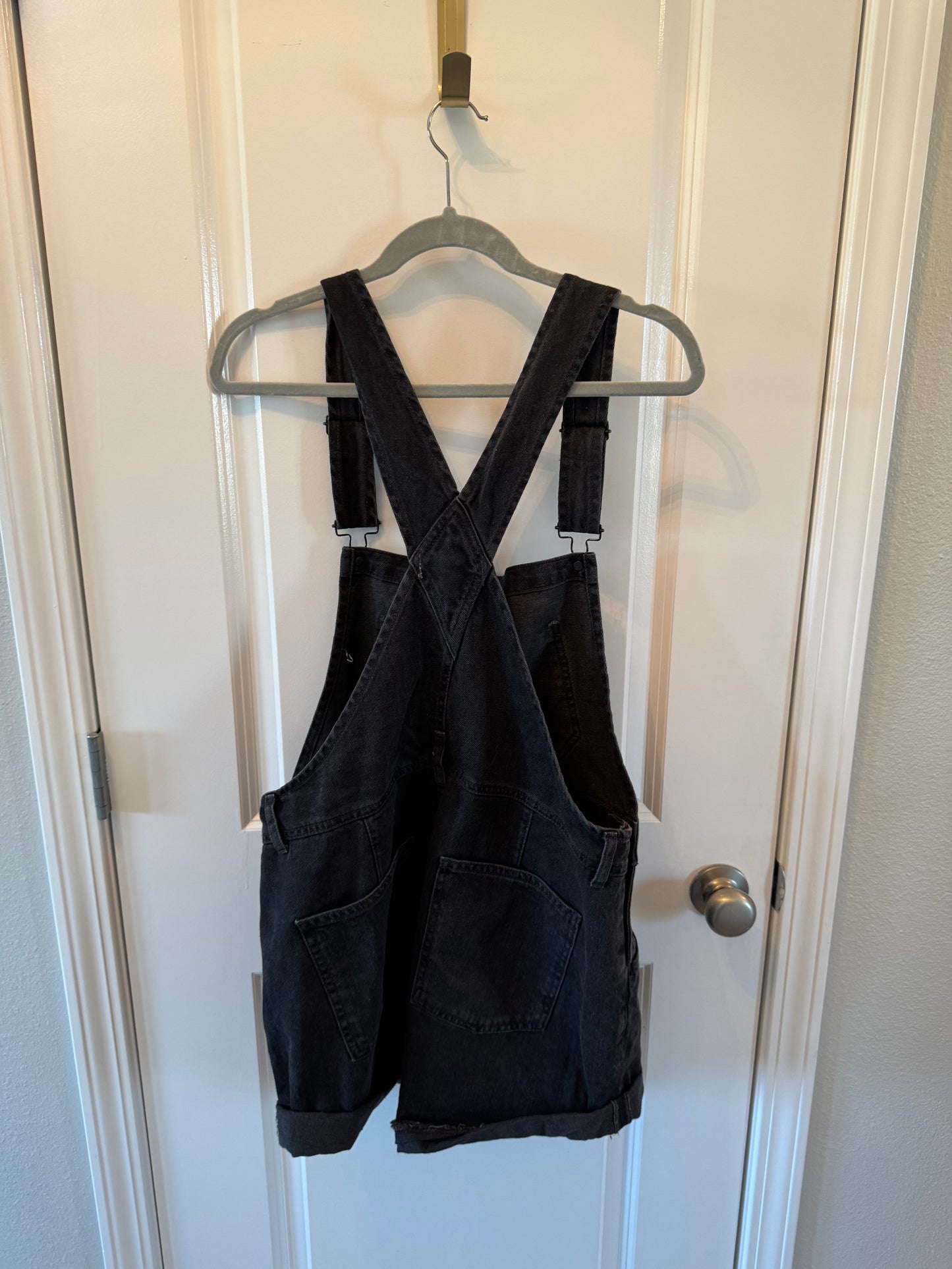 Free People We the Free Denim Overalls Women’s Medium Black