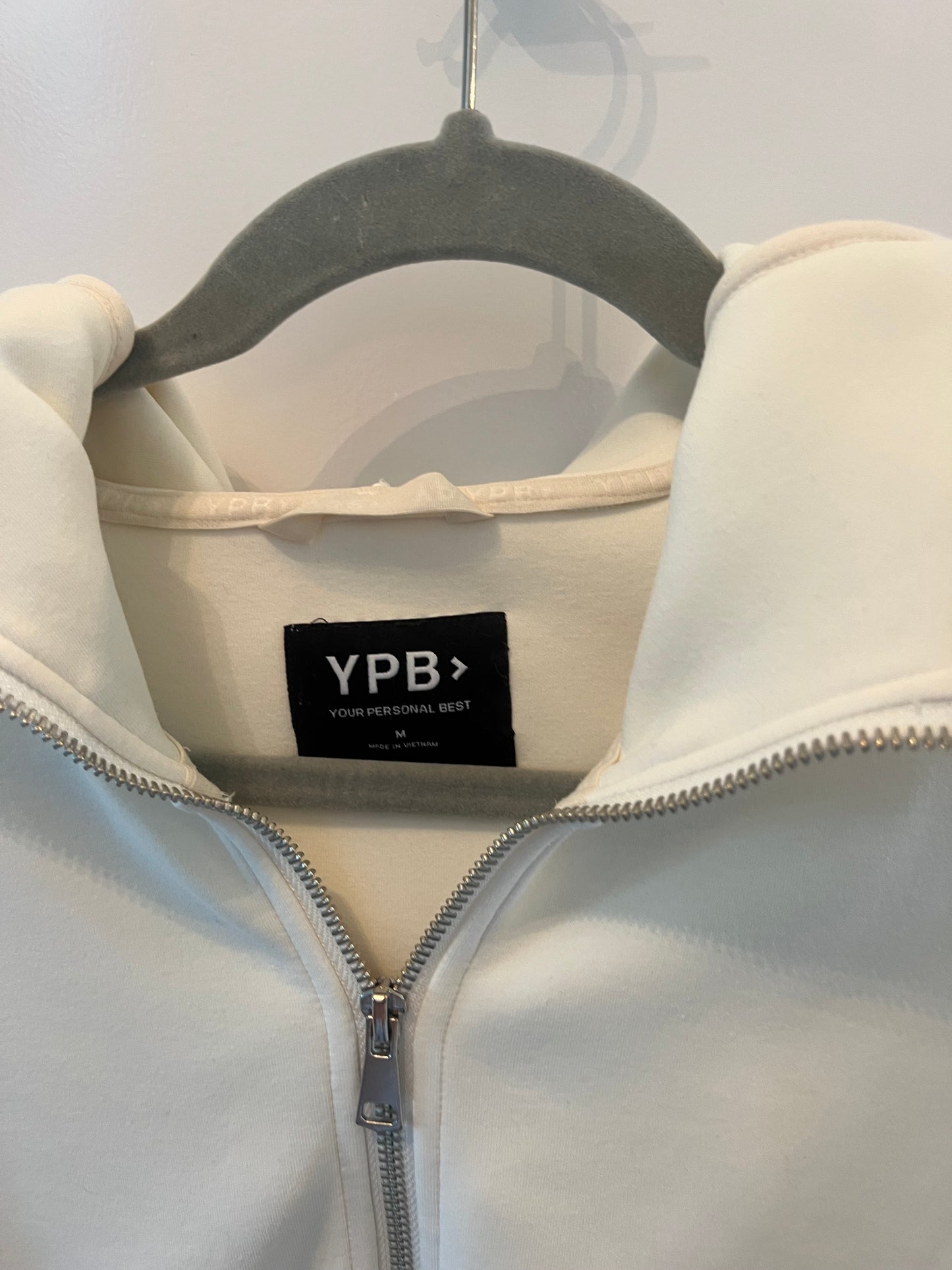 Abercrombie & Fitch YPB neoKNIT MAX Full-Zip Hoodie Women’s Size Medium White