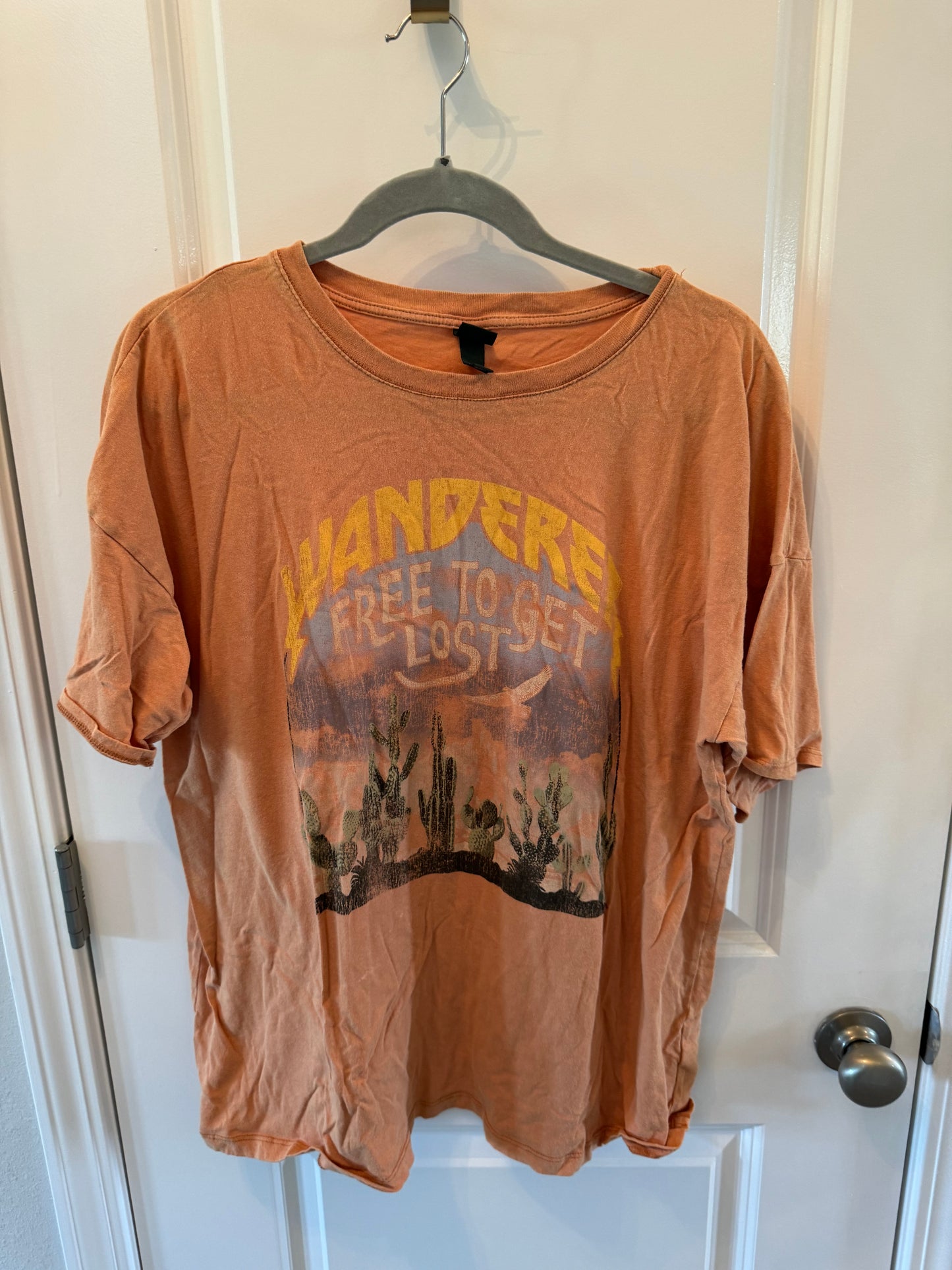 Wild Fable Wanderer Western Graphic Tee Women’s Size Medium Burnt Orange