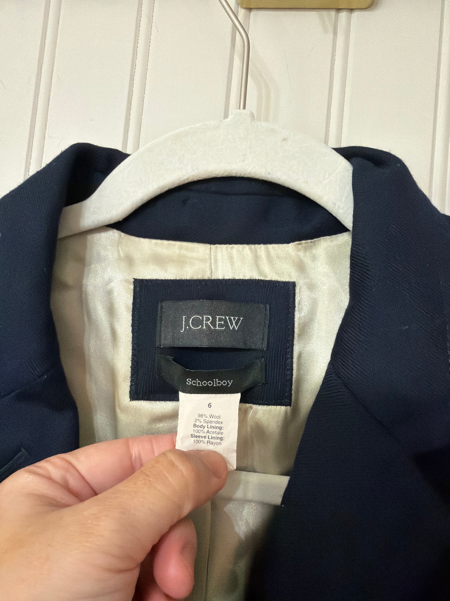 J Crew Schoolboy Wool Blazer Women’s Size 6 Navy