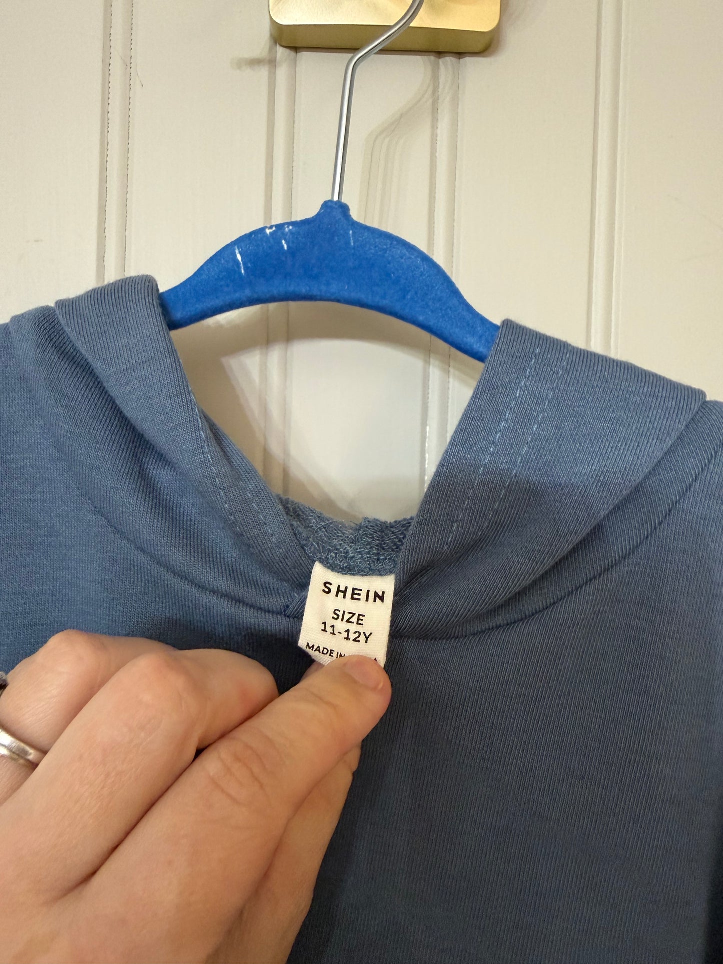 Knit Hoodie Youth Size 11-12 Years Blue
