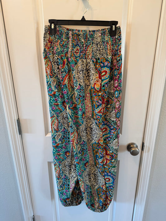 Cupshe Paisley Swim Cover-Up Pants Women’s Medium Multi