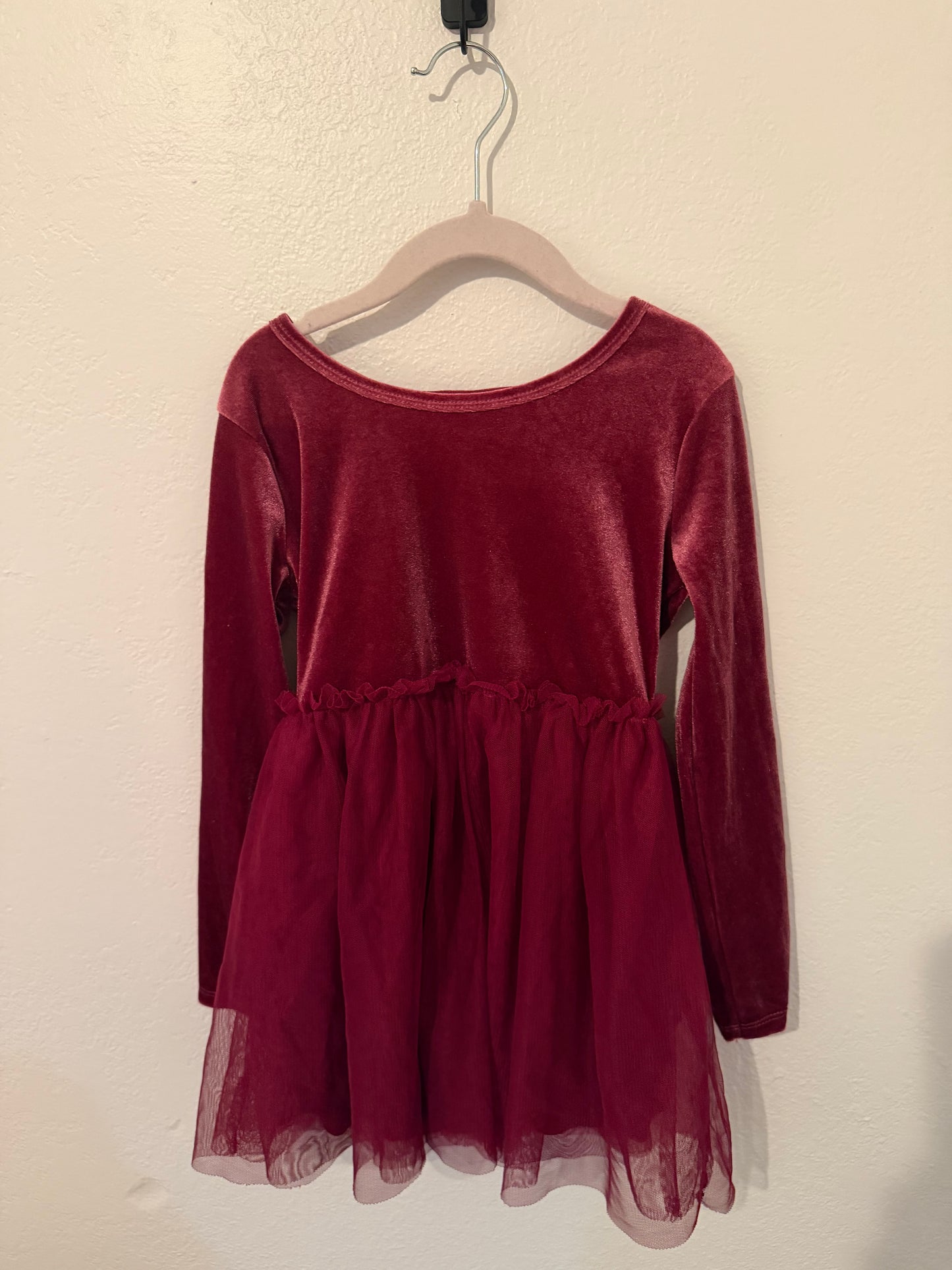 Maroon Tulle Dress Size 4/5