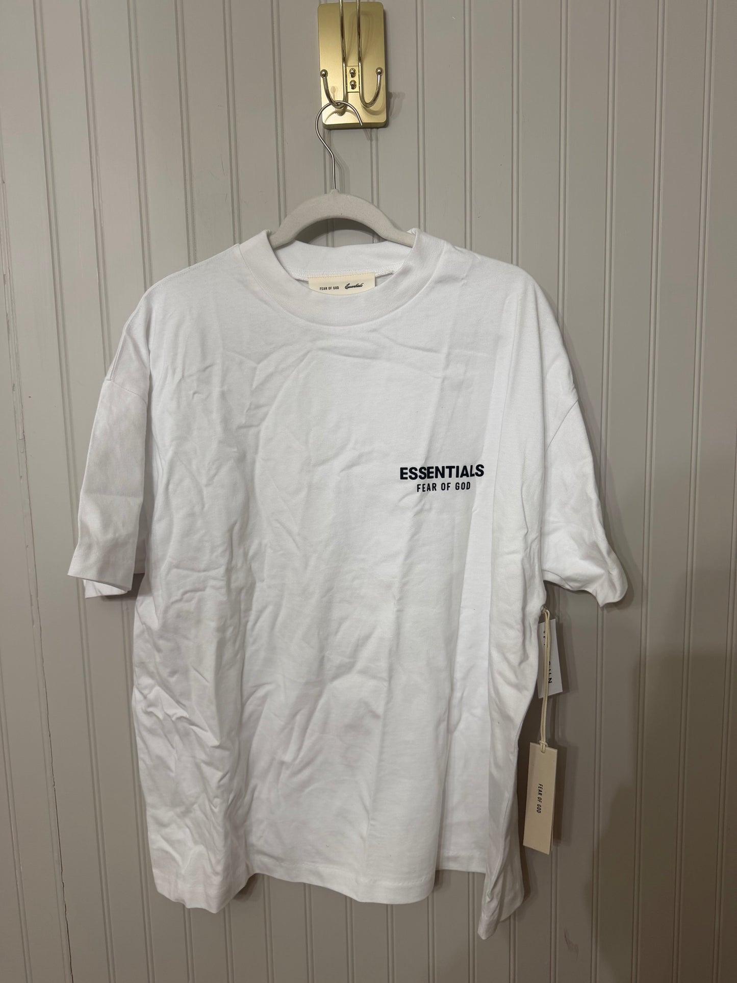 Men’s Essentials White Tee Size Medium