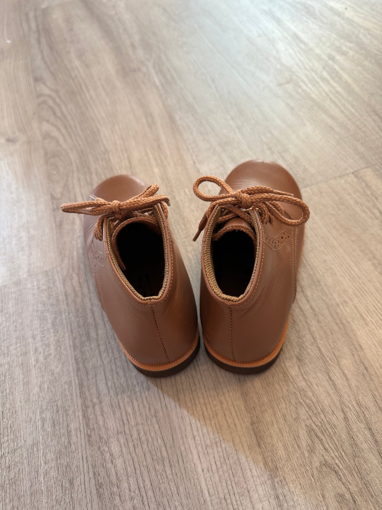 Everly & Co Lace Up Booties Toddler Girl Size 27 (US Size 10) Brown