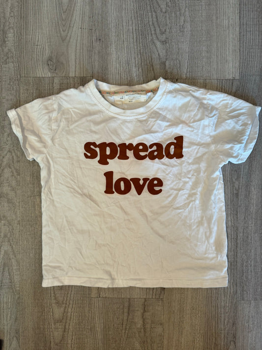 Minimalist Folk Co Spread Love Graphic Tee Youth Girl Size 4-5 Years White