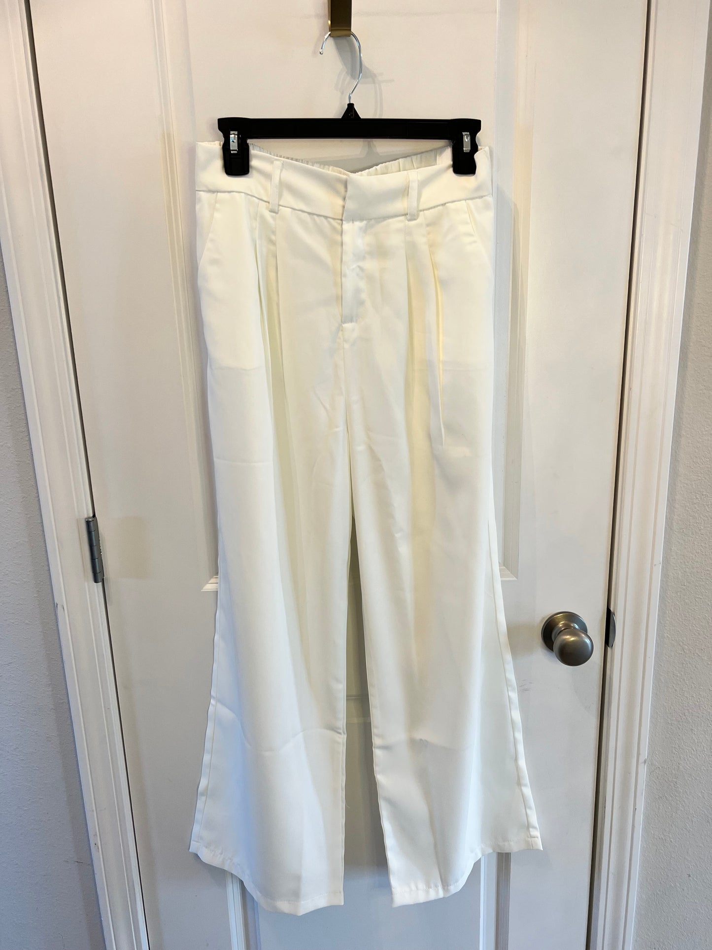 Wide Leg Pants Women's Size Large White