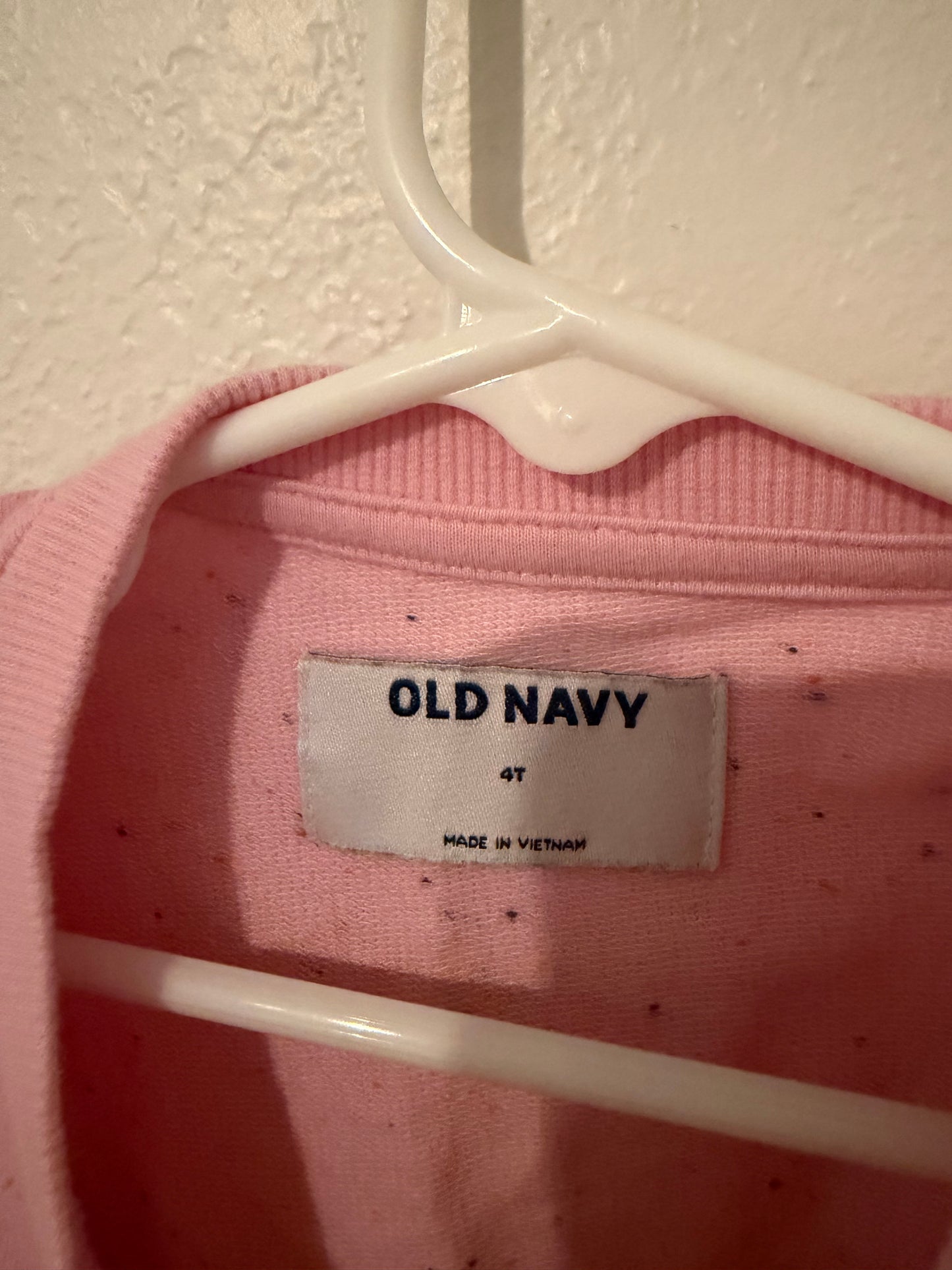 Old Navy Confetti Sweatshirt Toddler Size 4T Pink