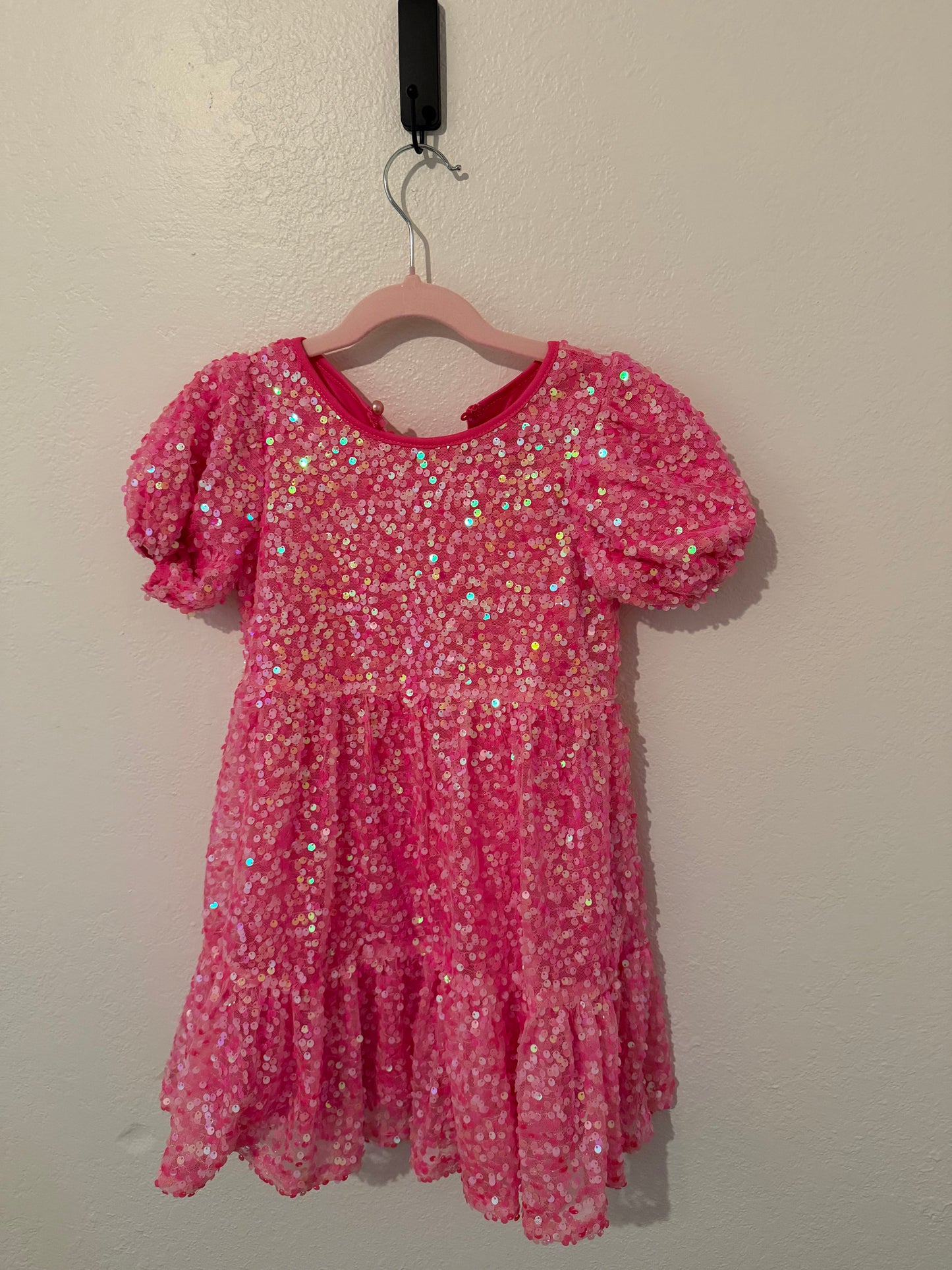 Toddler Girl Pink Sparkle Dress Size 4