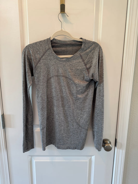 Lululemon Swiftly Long Sleeve Top Women’s Size 6 Heather Gray