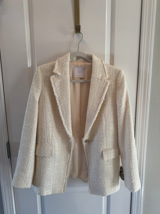 Mango Tweed Blazer Women’s Medium