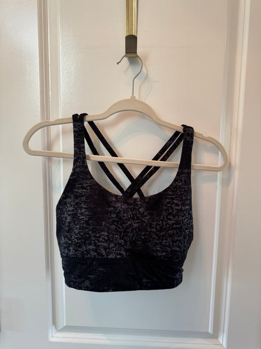Lululemon Sports Bra Size 10 Black Gray