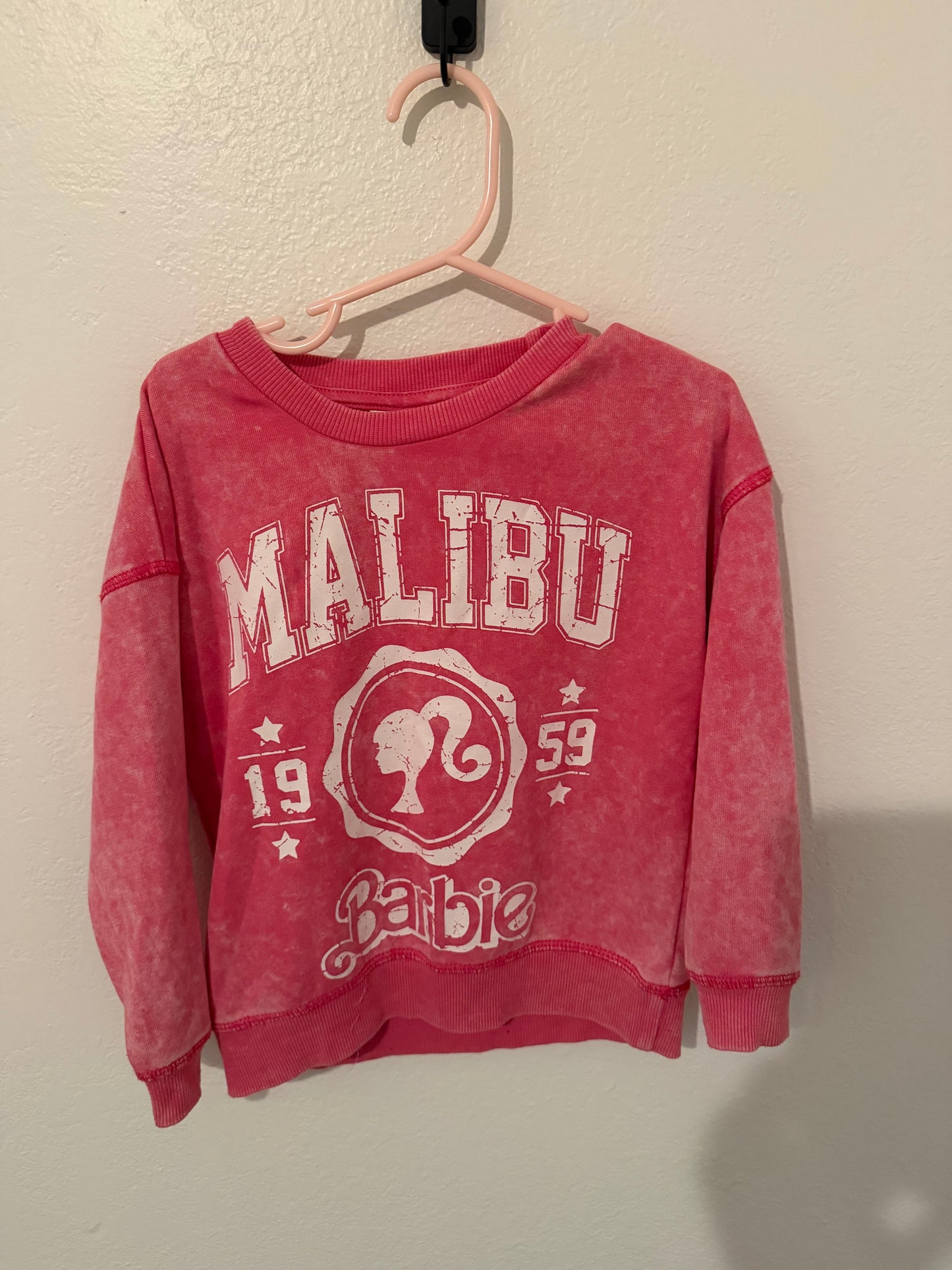 Malibu Barbie Sweatshirt Toddler Size 4T Pink