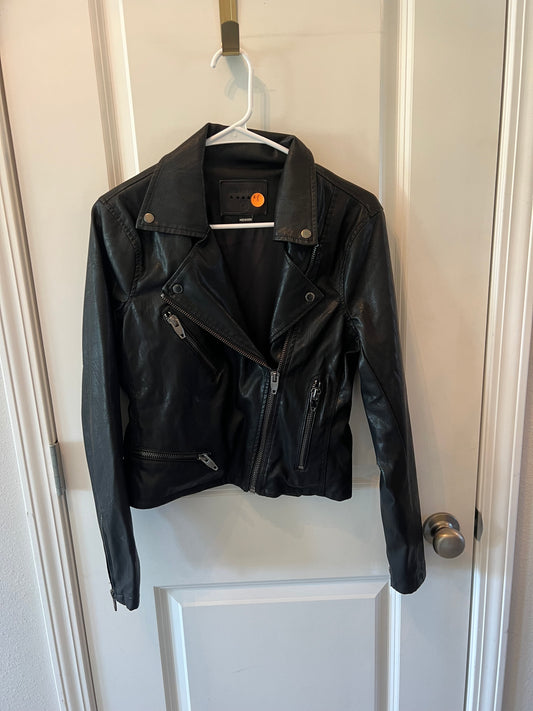 Blank NYC Asymmetrical Faux Leather Jack Women’s Size Small 4-6 Black